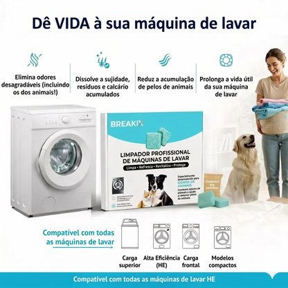 Limpador profissional para máquina de lavar – enzimas ativas