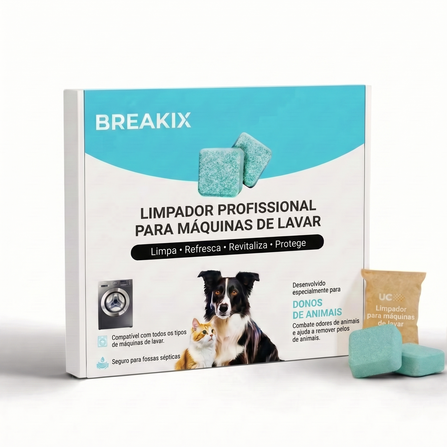 Limpador profissional para máquina de lavar – enzimas ativas